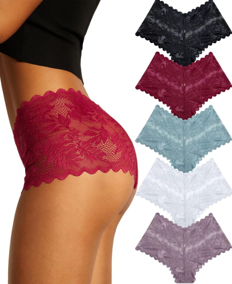 5-Pack of FINETOO V-Waist Shorts: Comfort Meets Elegance in Women's Underwear!