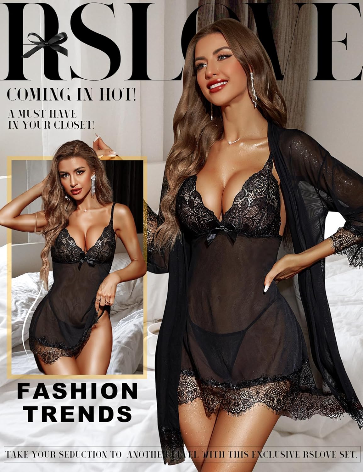 Unveil Your Sensuality: A Review of the RSLOVE 3-Piece Lingerie Set