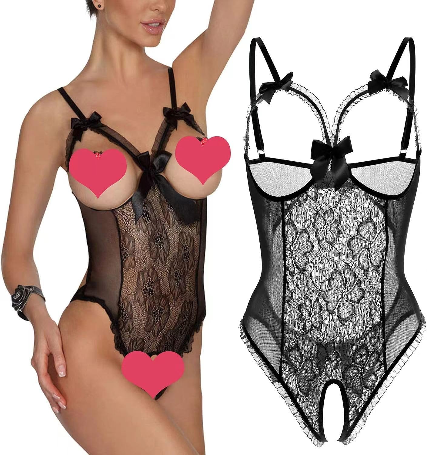 Unveil Your Allure: Plus Size Lace Teddy for Enchanting Nights