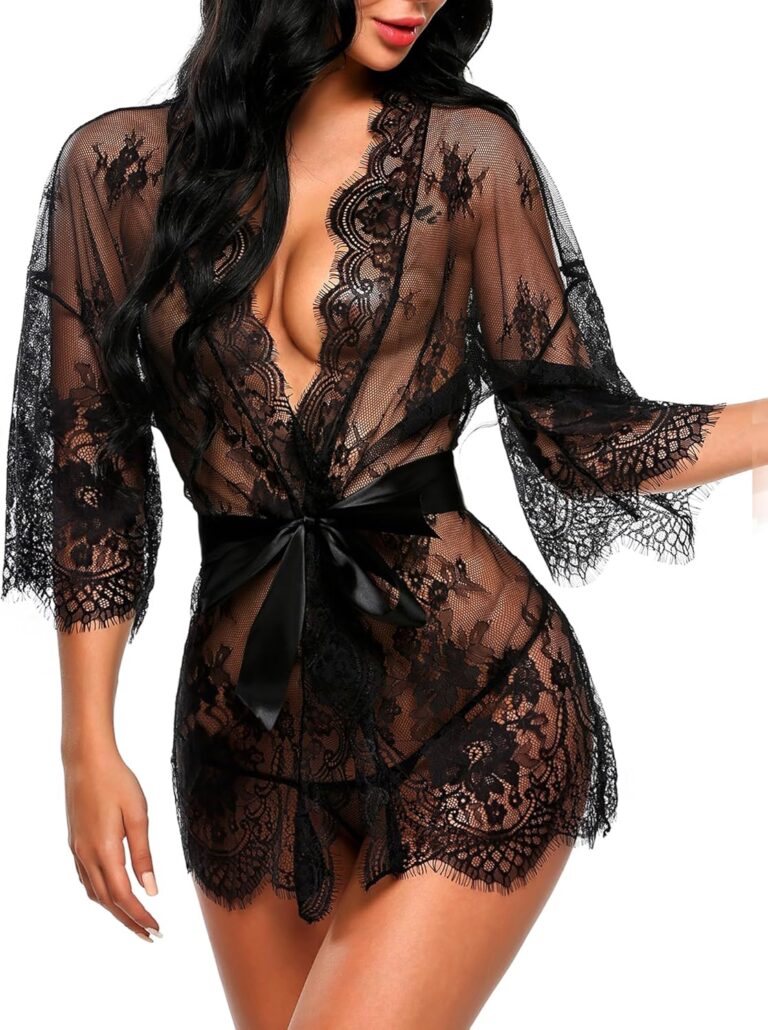 Avidlove Women's Lace Kimono Robe: Elegance Meets Comfort in Every Size