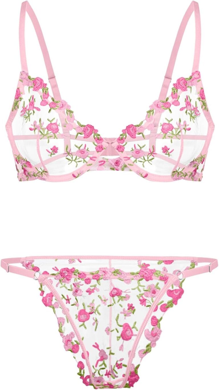 Unveiling Elegance: Lilosy Floral Embroidered Lingerie Set Review