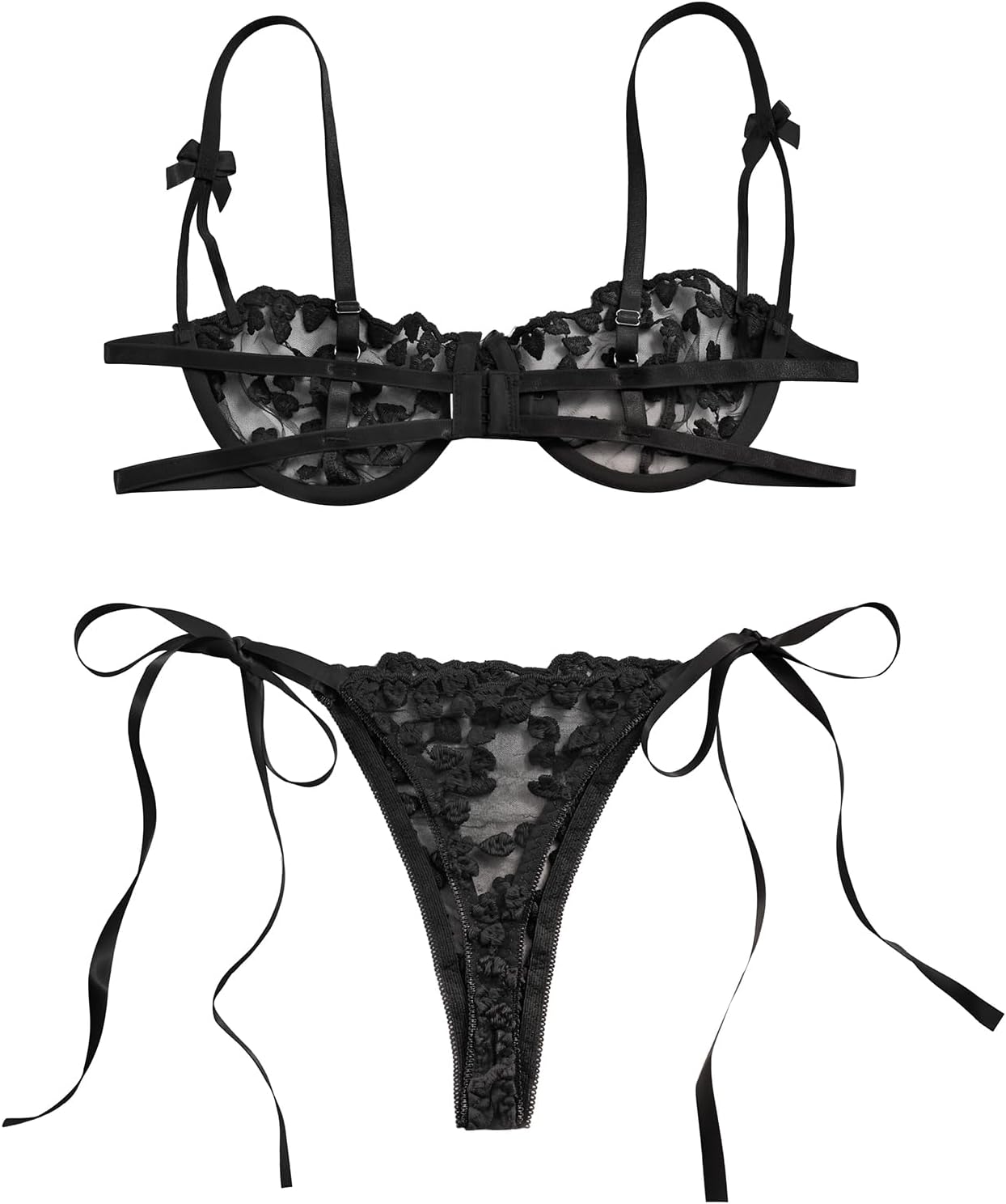 Unleash Your Allure: The Lilosy Strappy Embroidered Lingerie Set Review