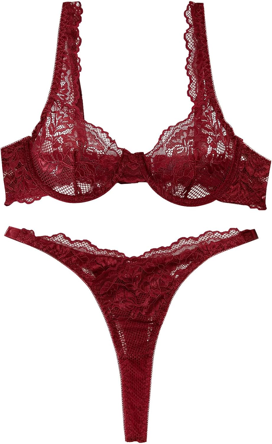 Elevate Your Confidence: Reviews of the Lilosy Sexy Floral Lace Underwire Push Up Lingerie Set
