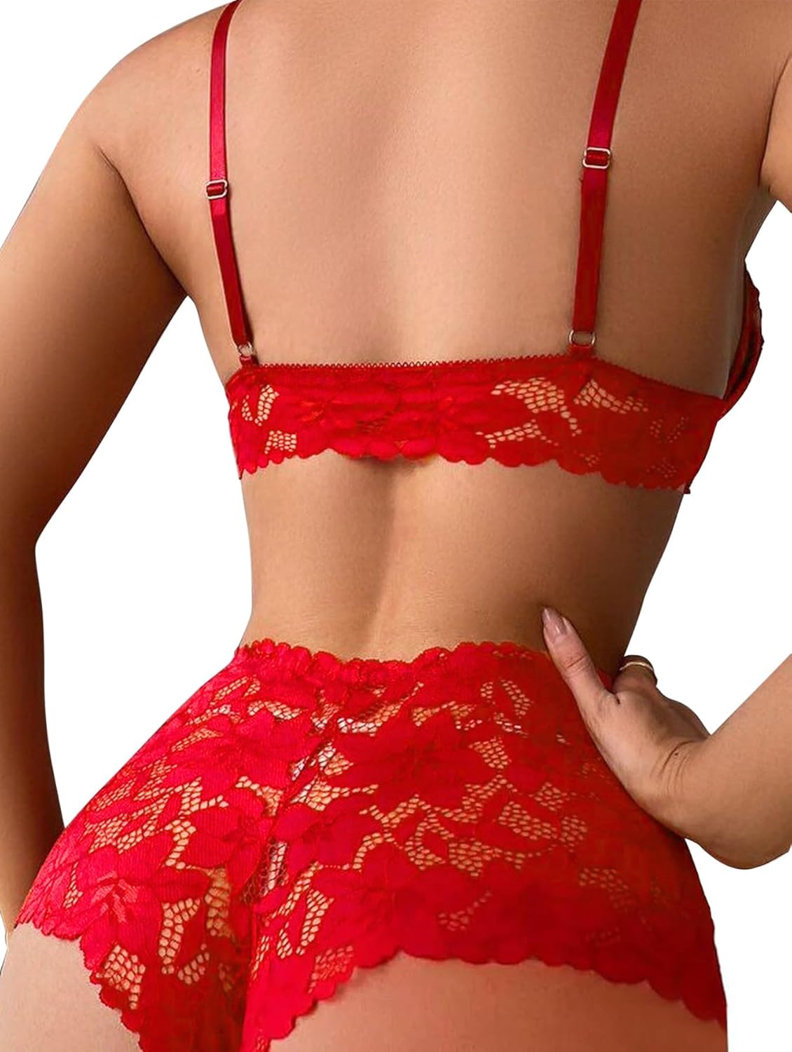 Unveil Elegance: Review of Lilosy Sexy Strappy High Waist Floral Lace Lingerie