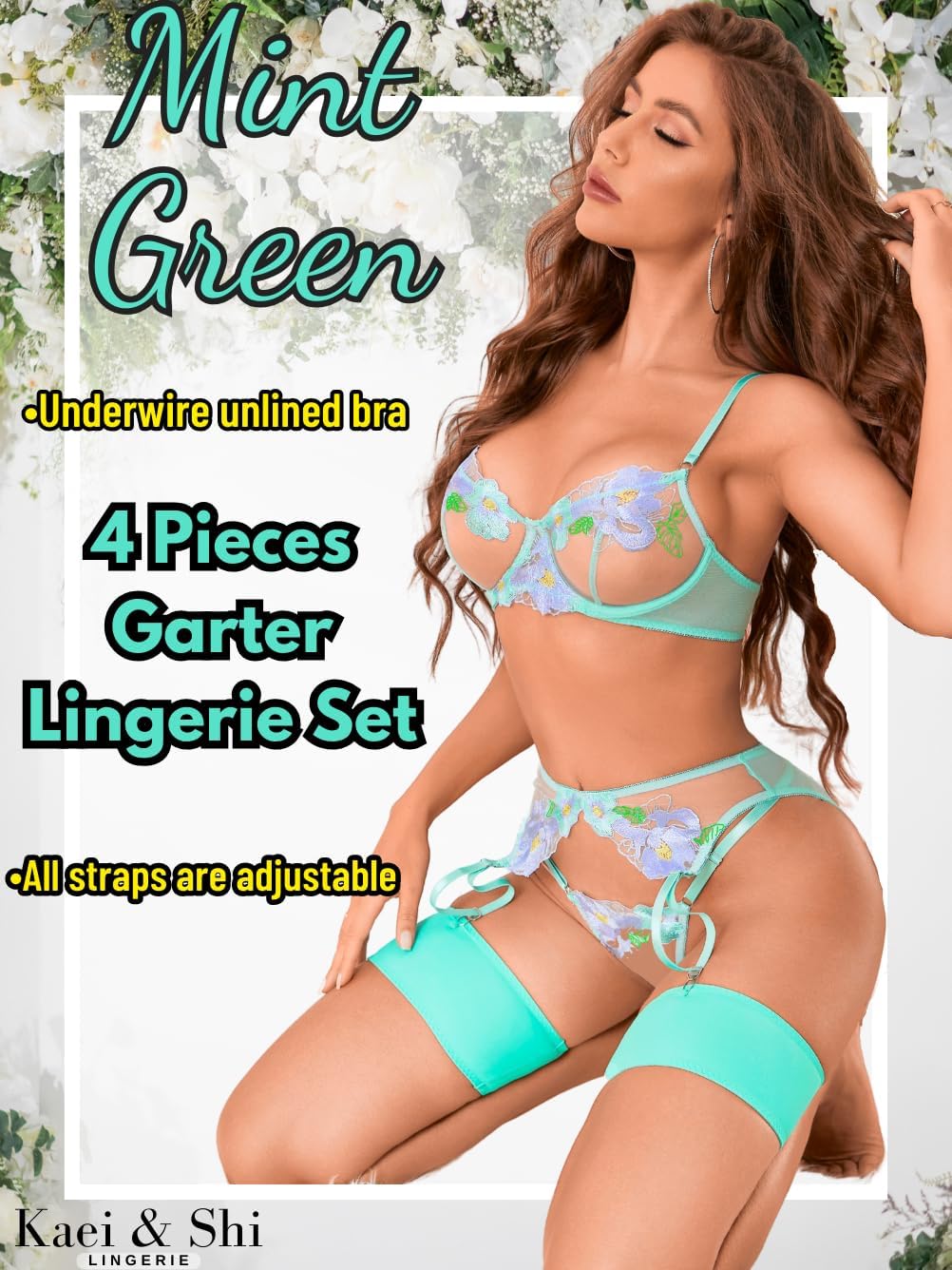 Unveiling Elegance: A Review of Kaei&Shi Floral Embroidered Lingerie Set