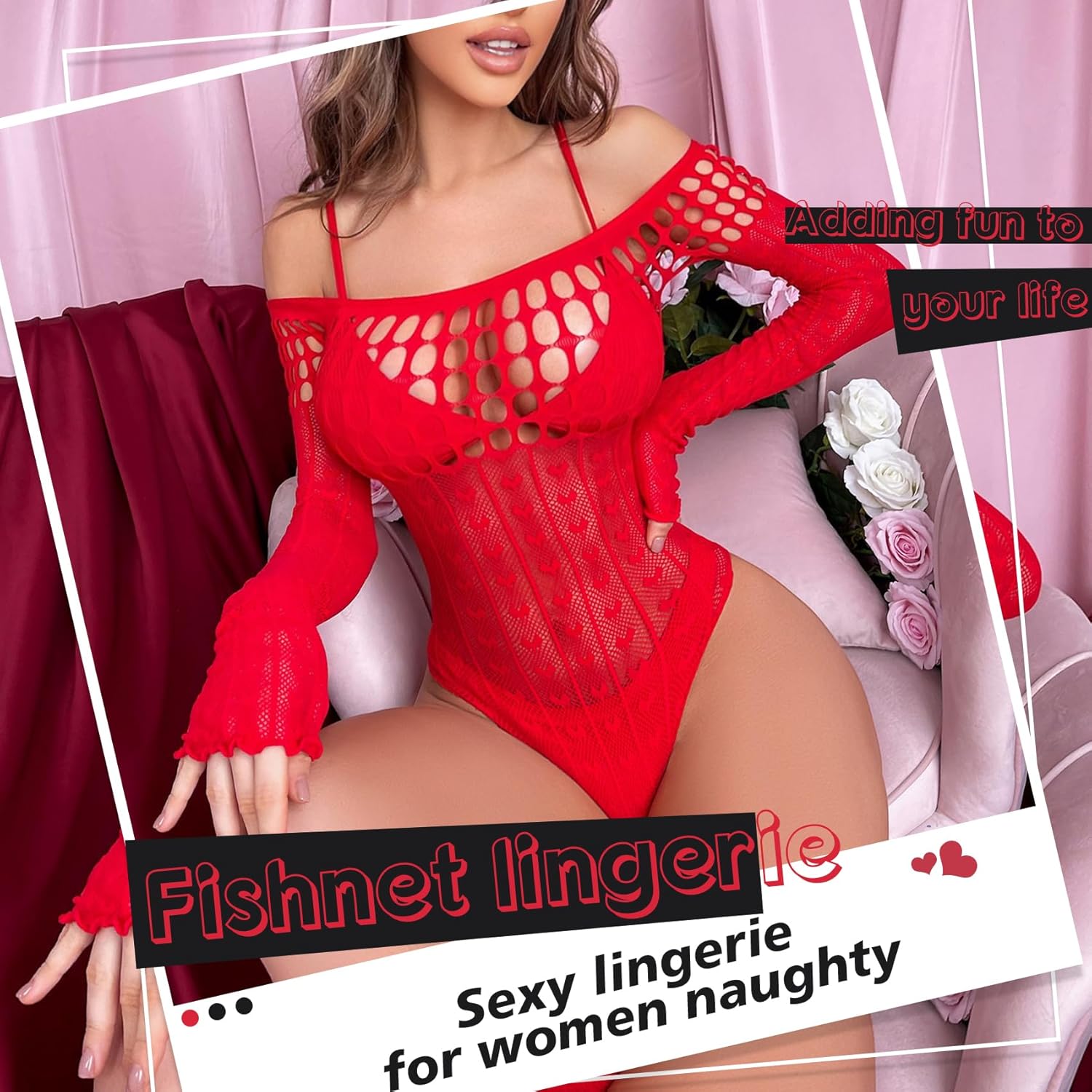 Ignite Your Night: Review of the Sexy Rhinestone Fishnet Lingerie Set