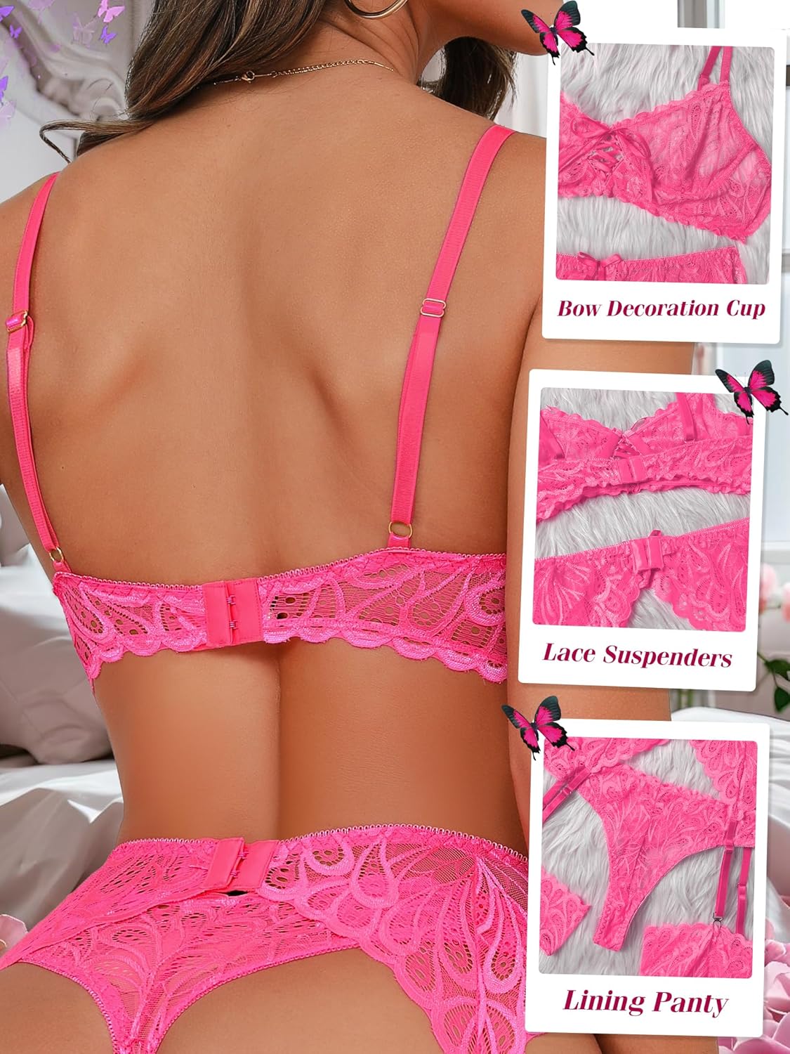 Unveil Your Allure: Review of the 3-Piece Lace Lingerie Set
