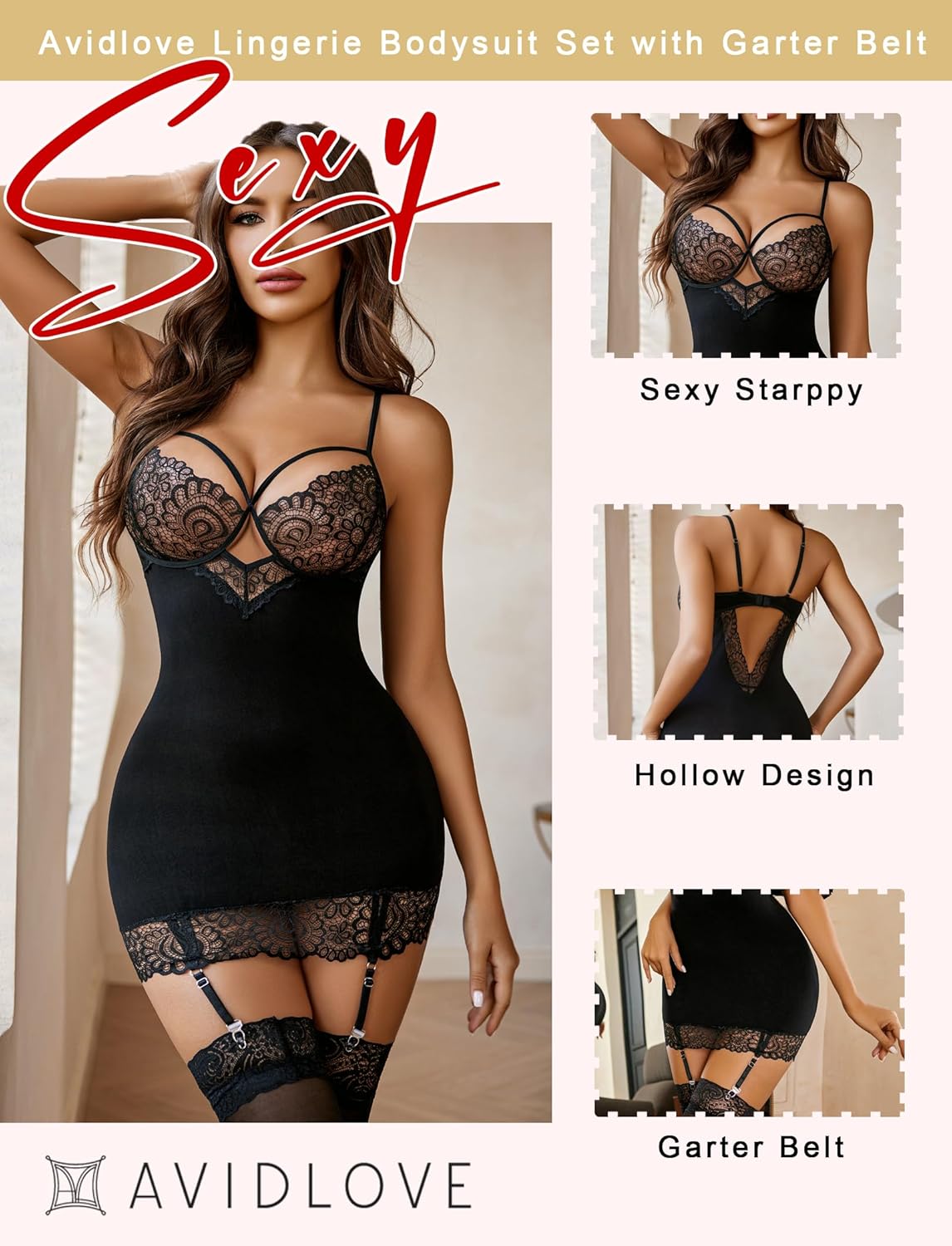 Unveil Elegance: A Review of Avidlove Lingerie Teddy Bodysuit