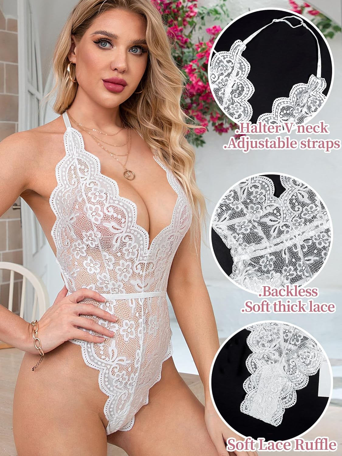 Enchanting Dlsave Lace Bodysuit: The Perfect Bridal Lingerie for Iconic Wedding Nights!
