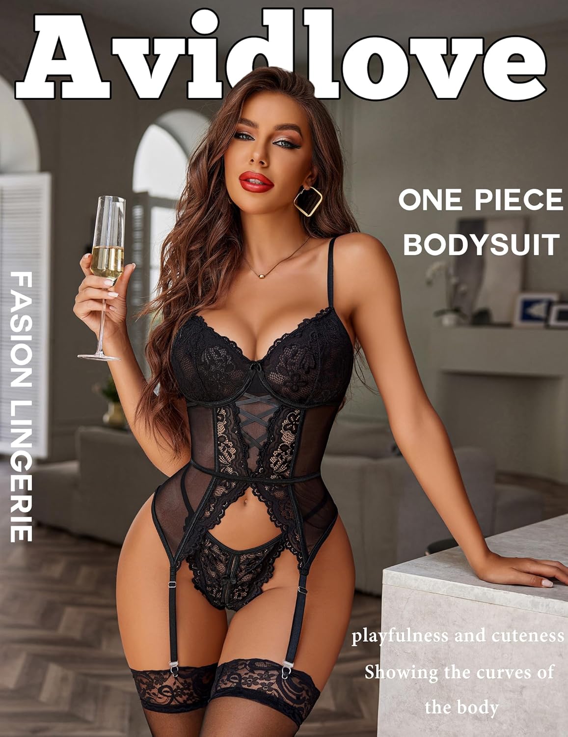 Romantic Elegance: Avidlove Floral Lace Garter Lingerie Review