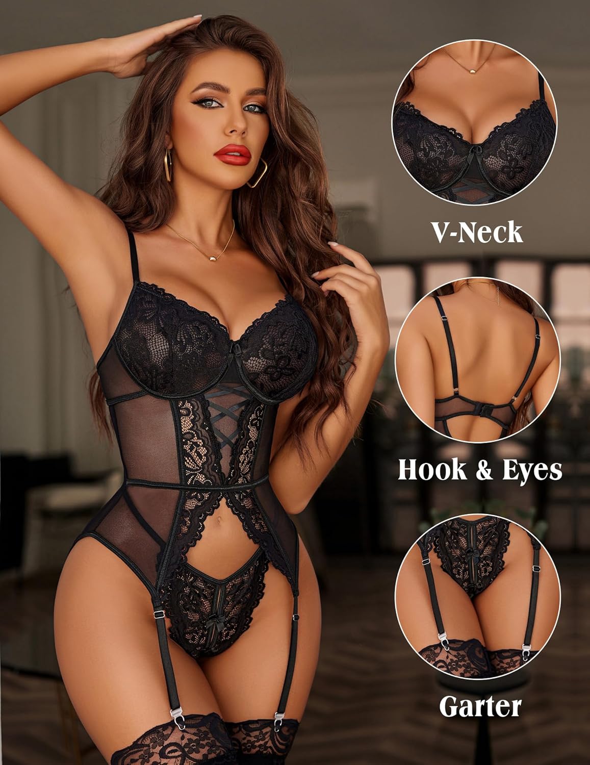Romantic Elegance: Avidlove Floral Lace Garter Lingerie Review