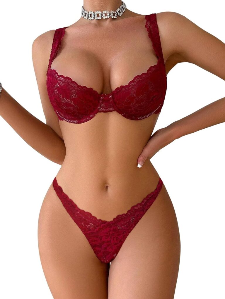 Elevate Your Confidence: Reviews of the Lilosy Sexy Floral Lace Underwire Push Up Lingerie Set