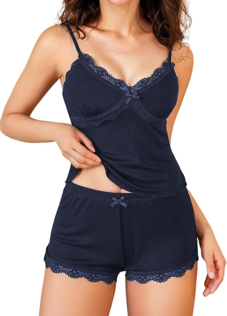 Embrace Comfort and Style: A Review of Avidlove Women's Lace Trim Cami Pajama Set
