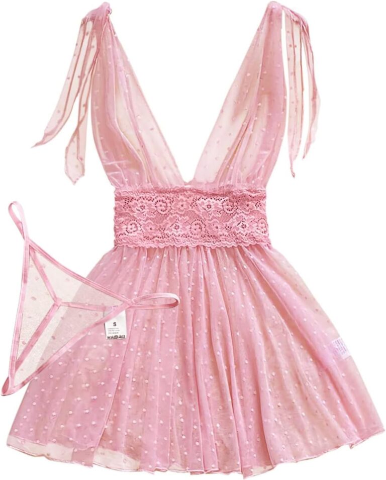 Irresistibly Romantic: Lilosy Polka Dots Lace Babydoll Chemise Review