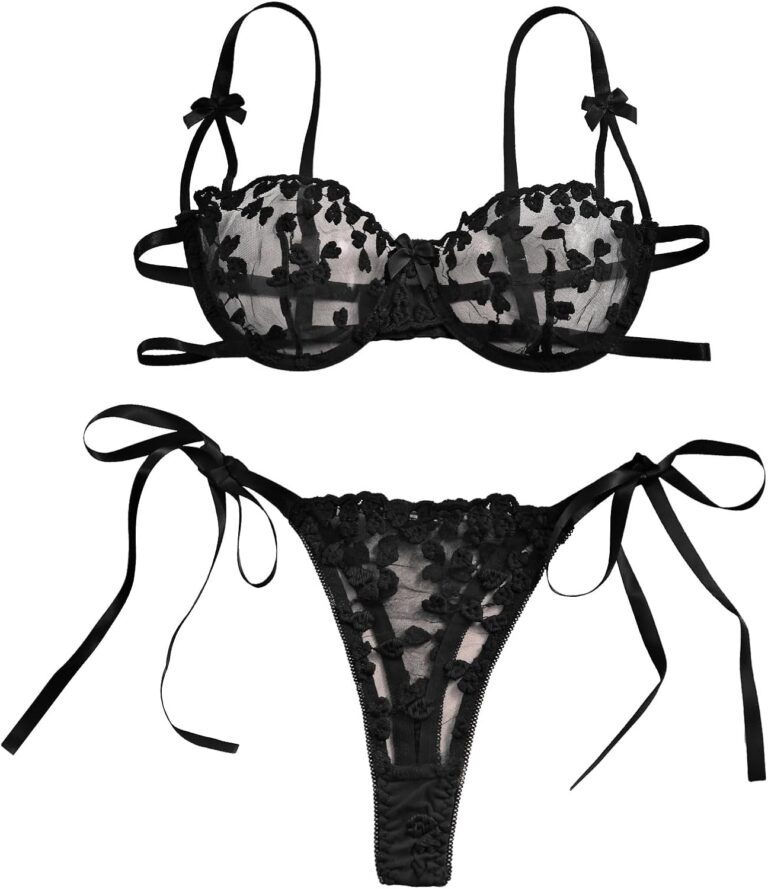 Unleash Your Allure: The Lilosy Strappy Embroidered Lingerie Set Review