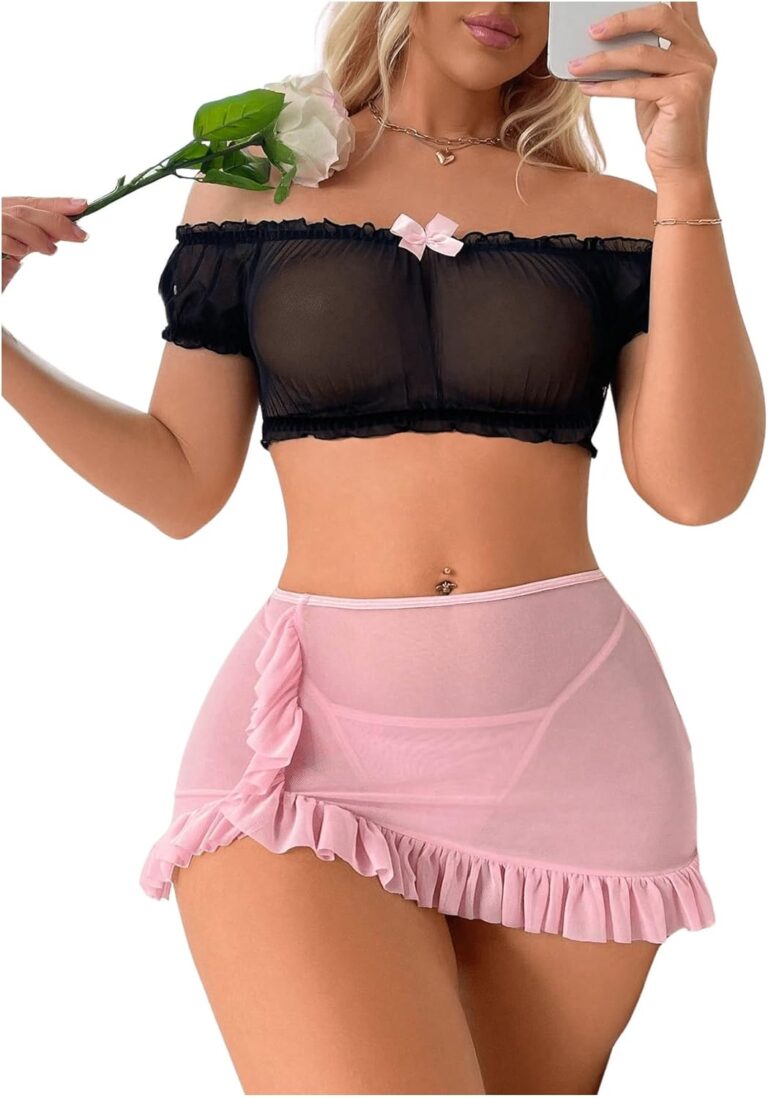 Unleash Your Romance: A Review of the SOLY HUX Sheer Mesh Lingerie Set