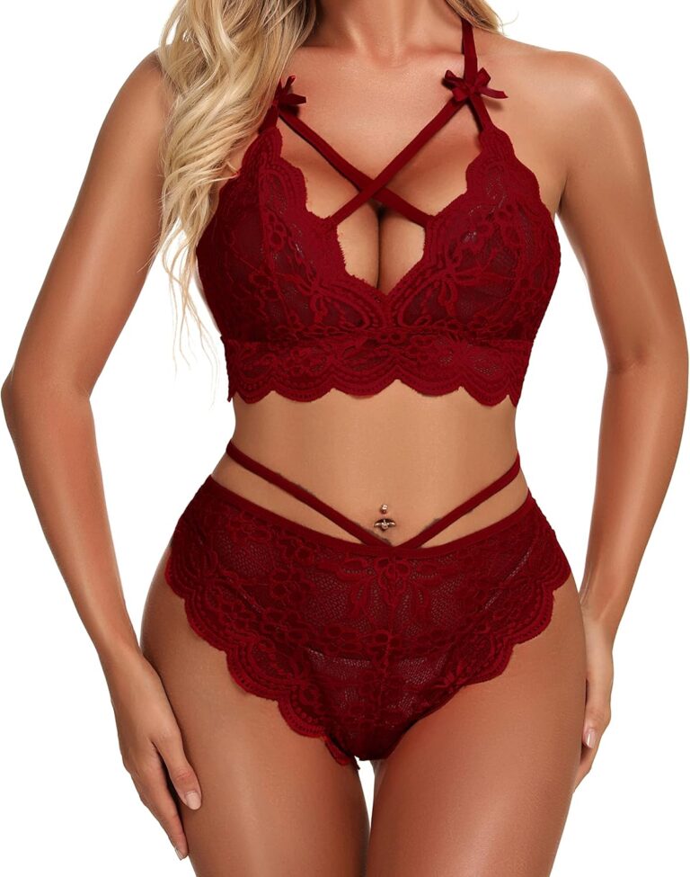 Unveil Elegance: Review of the Namifin Strappy Lace Bralette and Panty Set