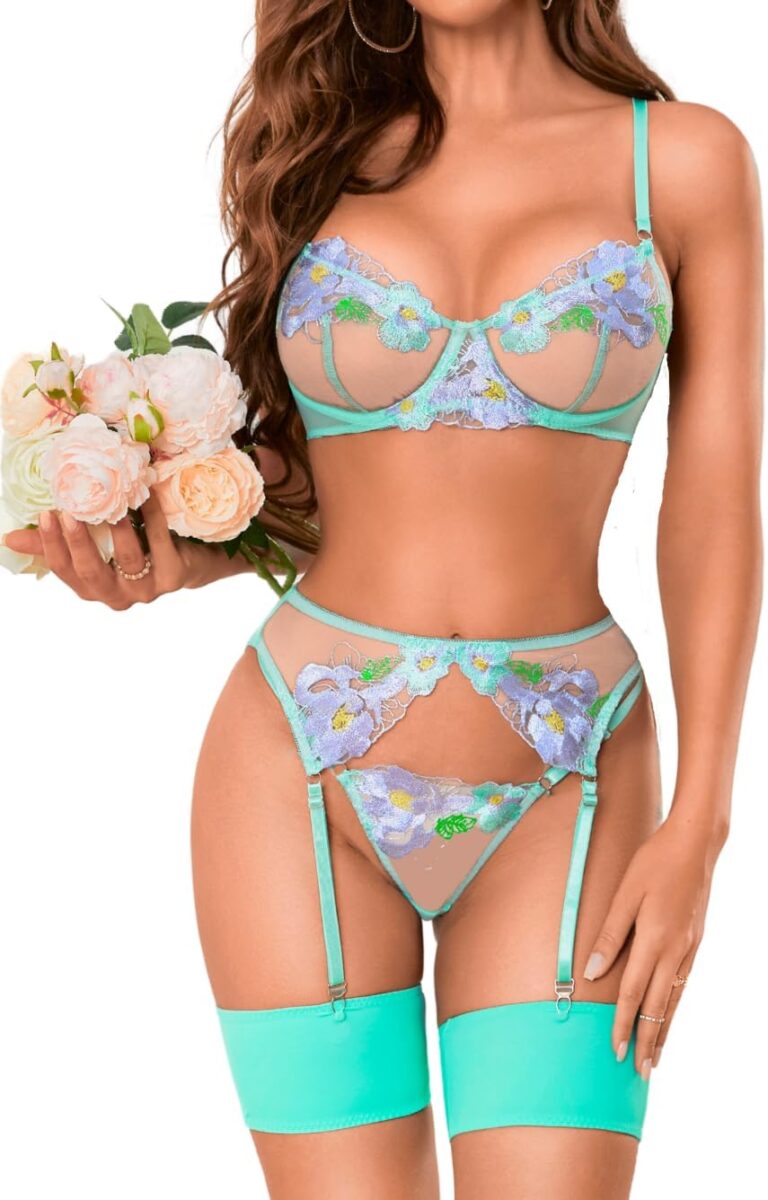 Unveiling Elegance: A Review of Kaei&Shi Floral Embroidered Lingerie Set